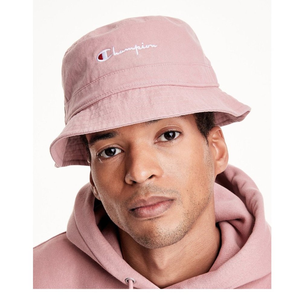 Champion Garment Washed Relaxed Bucket Hat in Pink/Pink Beige Size Large/X-Large